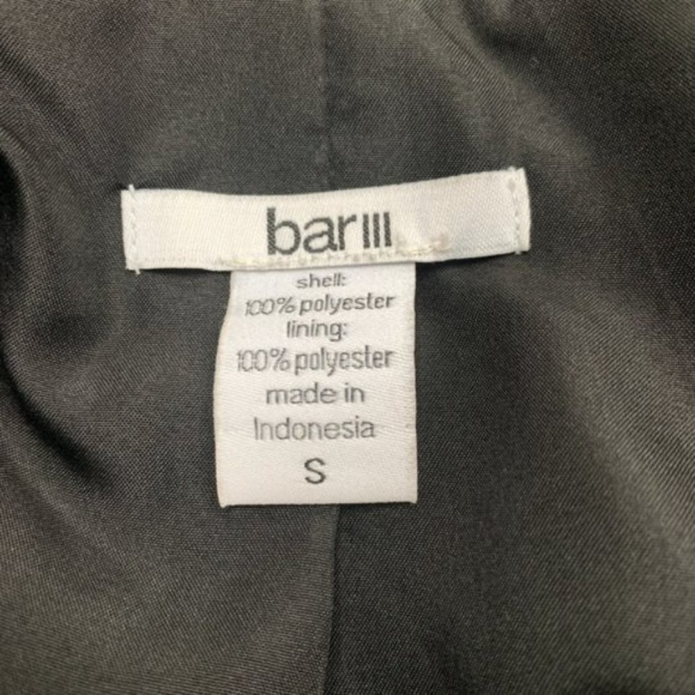 NWT BAR III Black 3/4 Tie-Sleeve Blazer #C18 - Picture 6 of 8